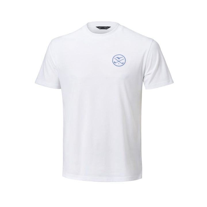 Mizuno Crossed Clubs Short Sleeve Tee Shirt – Optic White