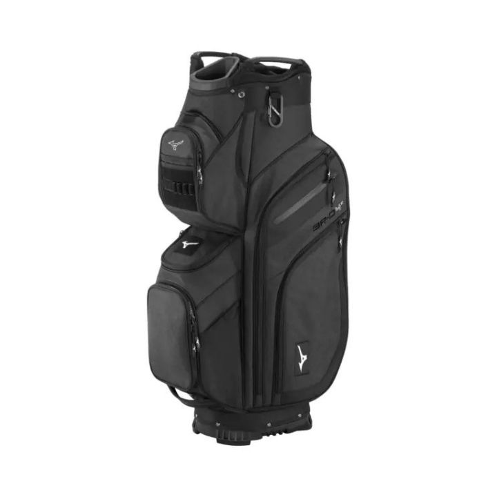 MIZUNO BR-D4 CART BAG '24 – HEATHERED CHARCOAL – 9½" TOP / 14-WAY DIVIDER