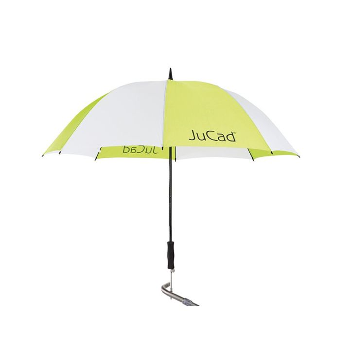 Jucad Telescoop-golfparaplu met paraplustift – Groen/wit