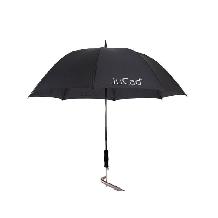 Jucad Telescoop-golfparaplu automatisch met paraplustift – Zwart