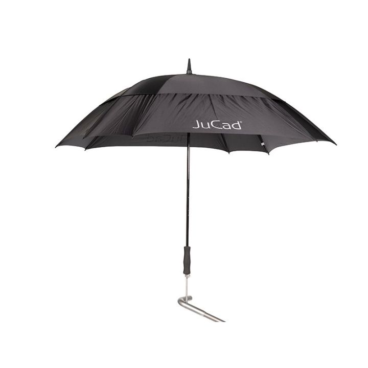 Jucad Telescoop-golfparaplu Windproof met paraplustift – Zwart