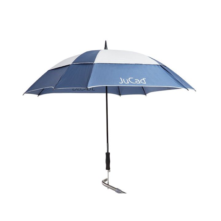 Jucad Telescoop-golfparaplu Windproof met paraplustift – Blauw/zilver