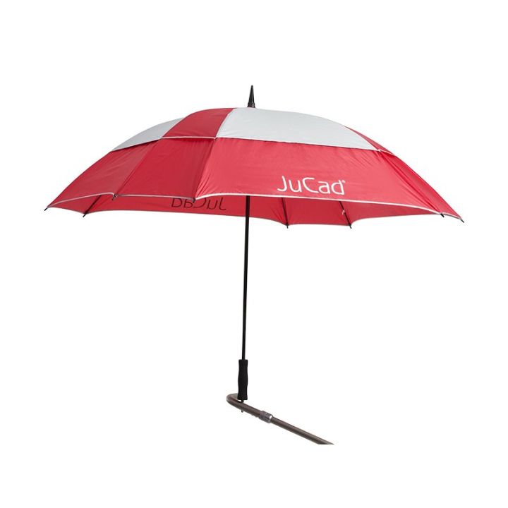 Jucad Golfparaplu Windproof met paraplustift – Rood/zilver
