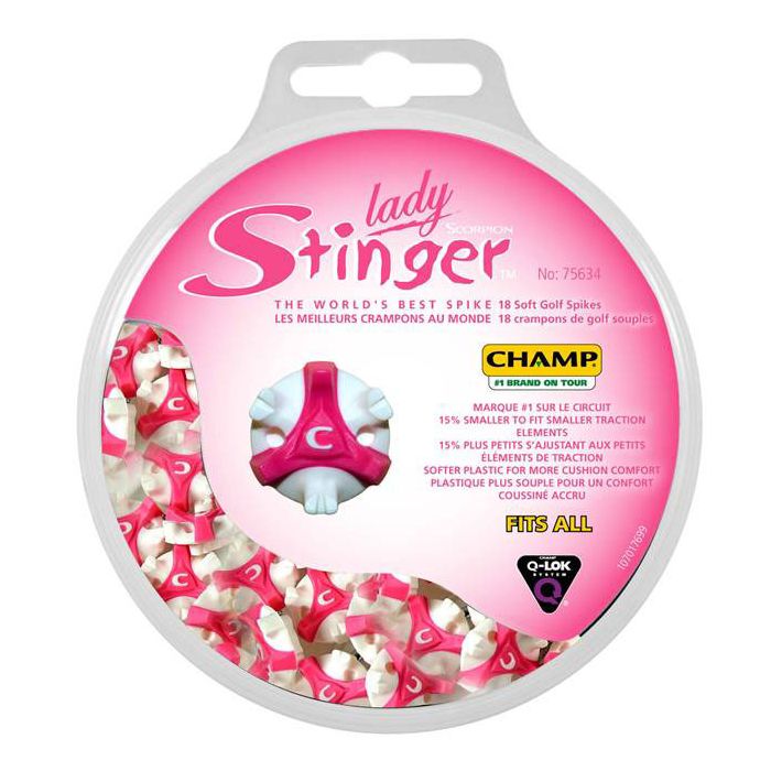 Champ Lady Scorpion Stinger Tri-Lok – Pink / White Disc met 18 Stks